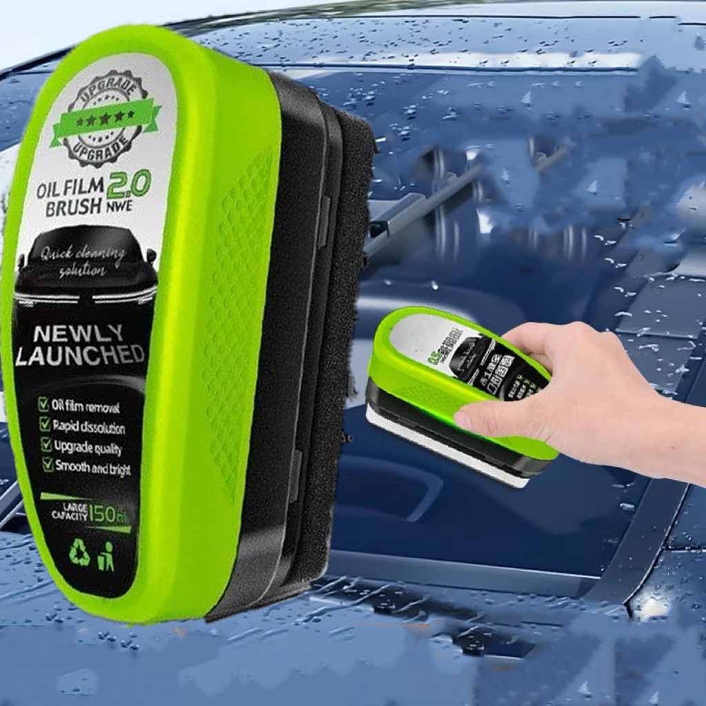 KRIDARSH Automotive Oil Film Cleaning Brush, 2025 Upgrade Clearvision Car Windshield Cleaner, Clearvision Glass Cleaner, 150mll Reusable Oil Film Cleaning Brush for Car Window, Prevents Rain and Fog-image-14