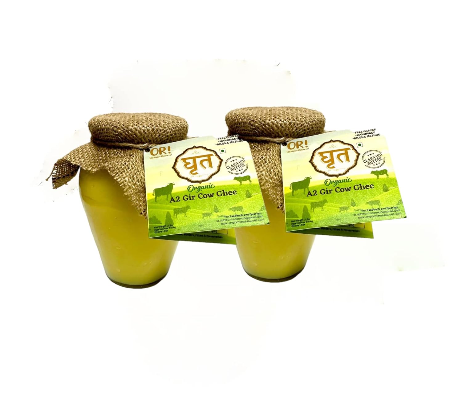OR! OPTIMUM RESOURCES 100 Organic Shudh Desi A2 Gir Cow Ghee