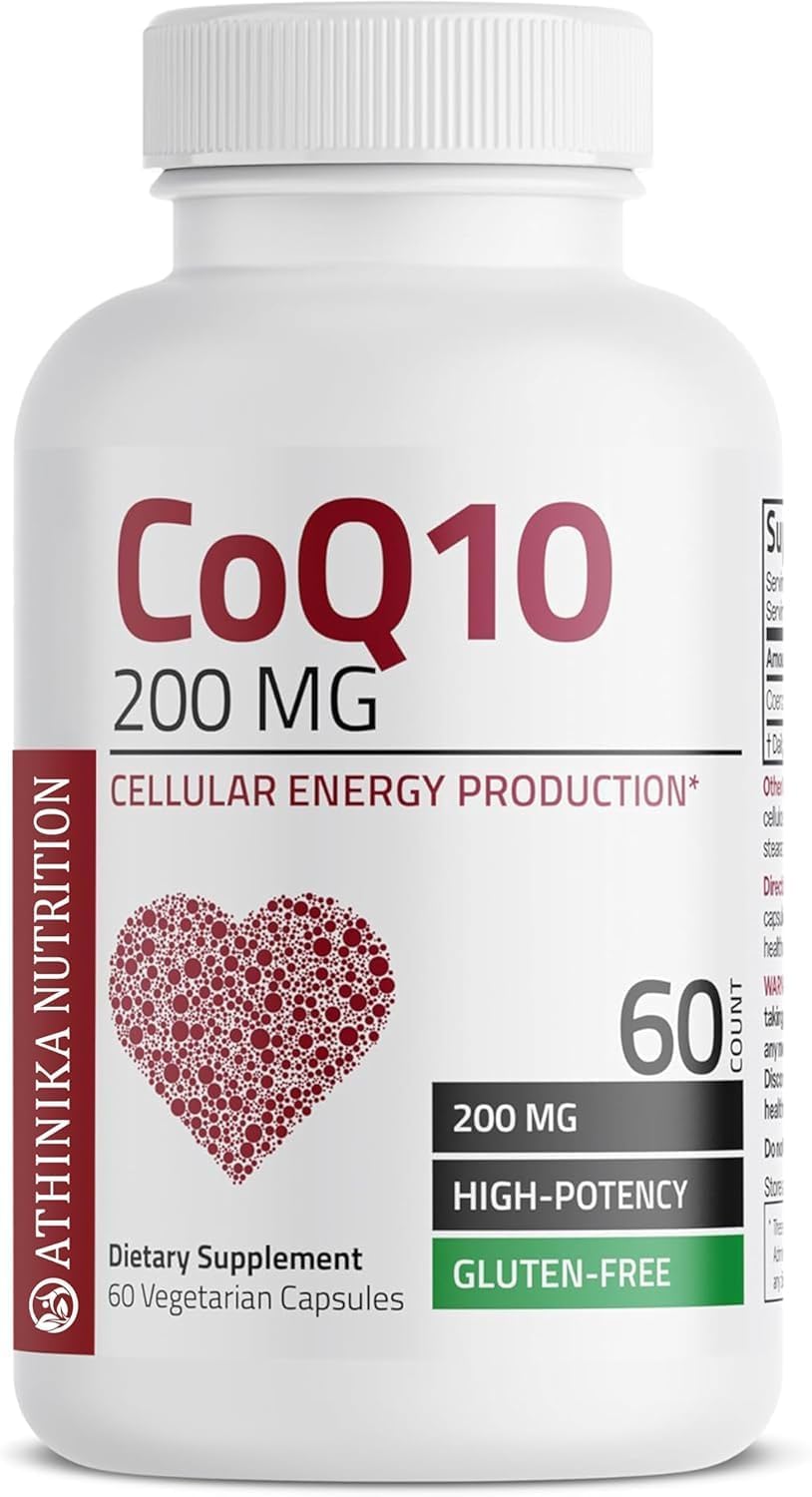 CoQ10 200 MG High Potency Cellular Energy Production, 60 Vegetarian Capsules-picture-28