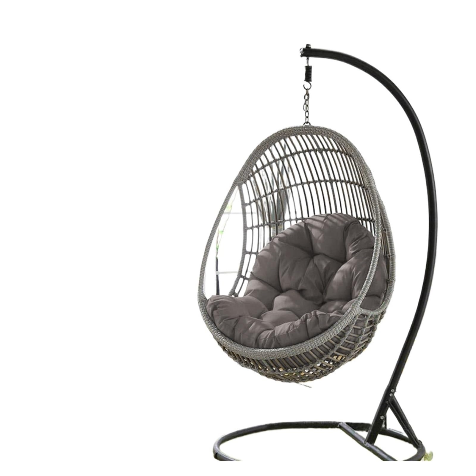 Rekeell Dark Grey Hanging Basket Chair Cushion Hammock Chair Egg Chair Cushion Garden Outdoor Swing Seat Cushion Hanging Chair Backrest Pillow(Dark Grey) Extra Large