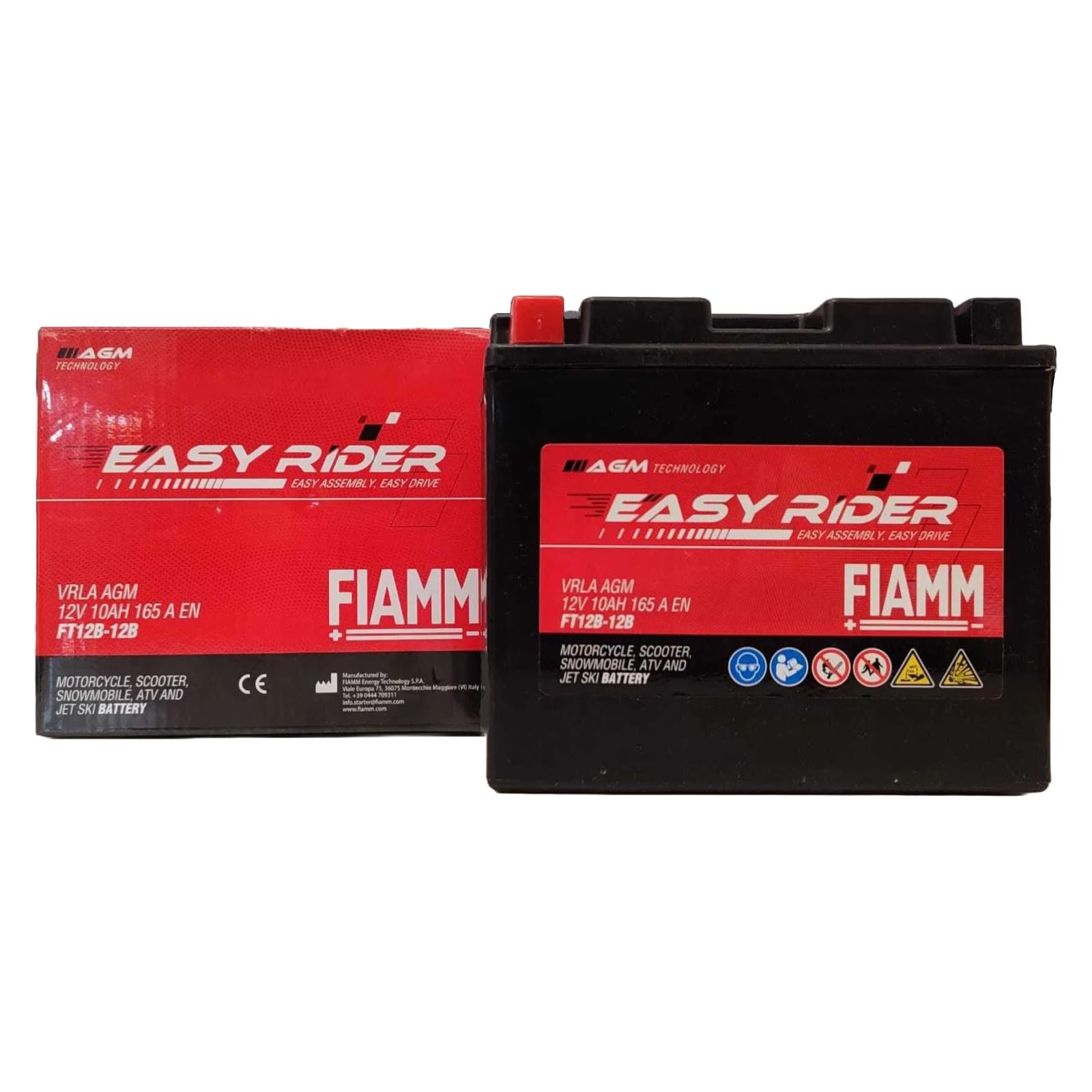 SMCBatteria moto FT12B-12B YT12B-4 YT12B-BS 12V 10Ah 165A VRLA AGM | Lunghezza: 150 x Larghezza: 70 x Altezza 130 (mm)
