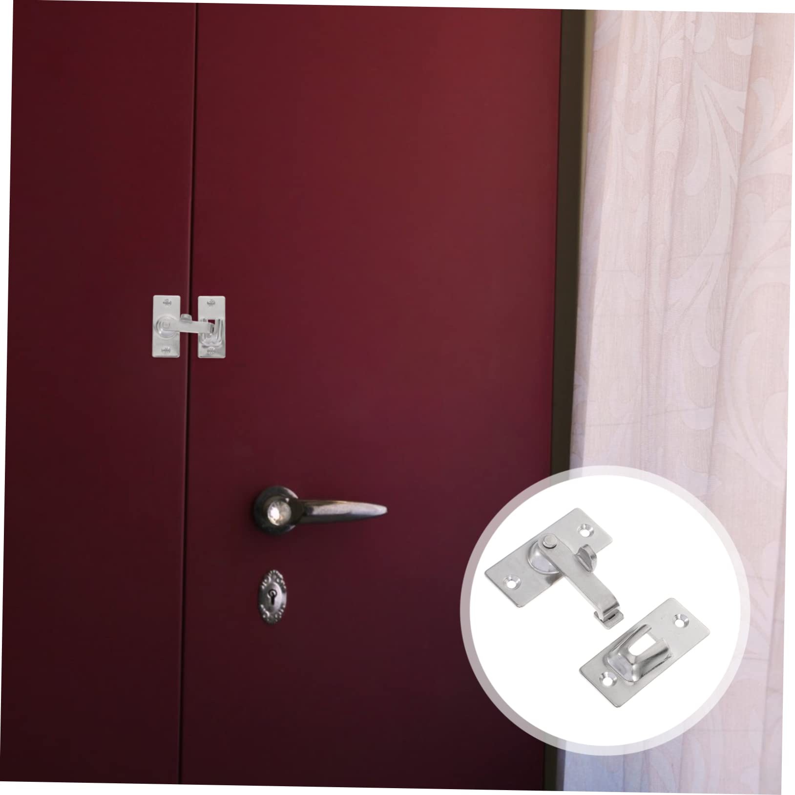 Mikikit 5sets Serratura Chiusura Bolt Acciaio Inossidabile Sicura e Resistente Per Porte Finestre Cancelli e Armadi Facile Da Installare e Adatta Per Interni Ed Esterni