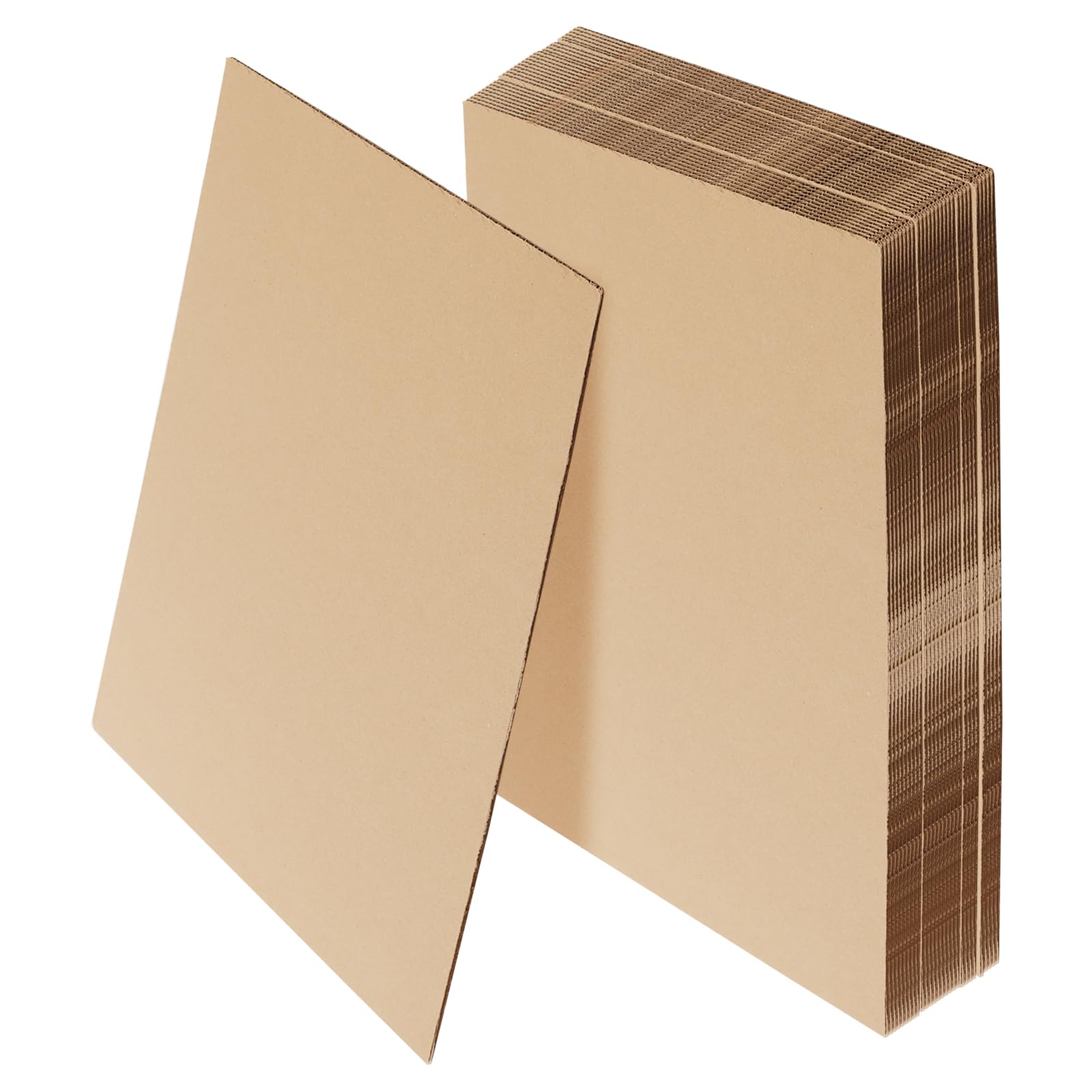 SENJEOK 30 PCS A3 Corrugated Cardboard Sheets 3mm, 30 x 40 cm Large Kraft Corrugated Board for DIY, Packaging, Shipping, Mailing