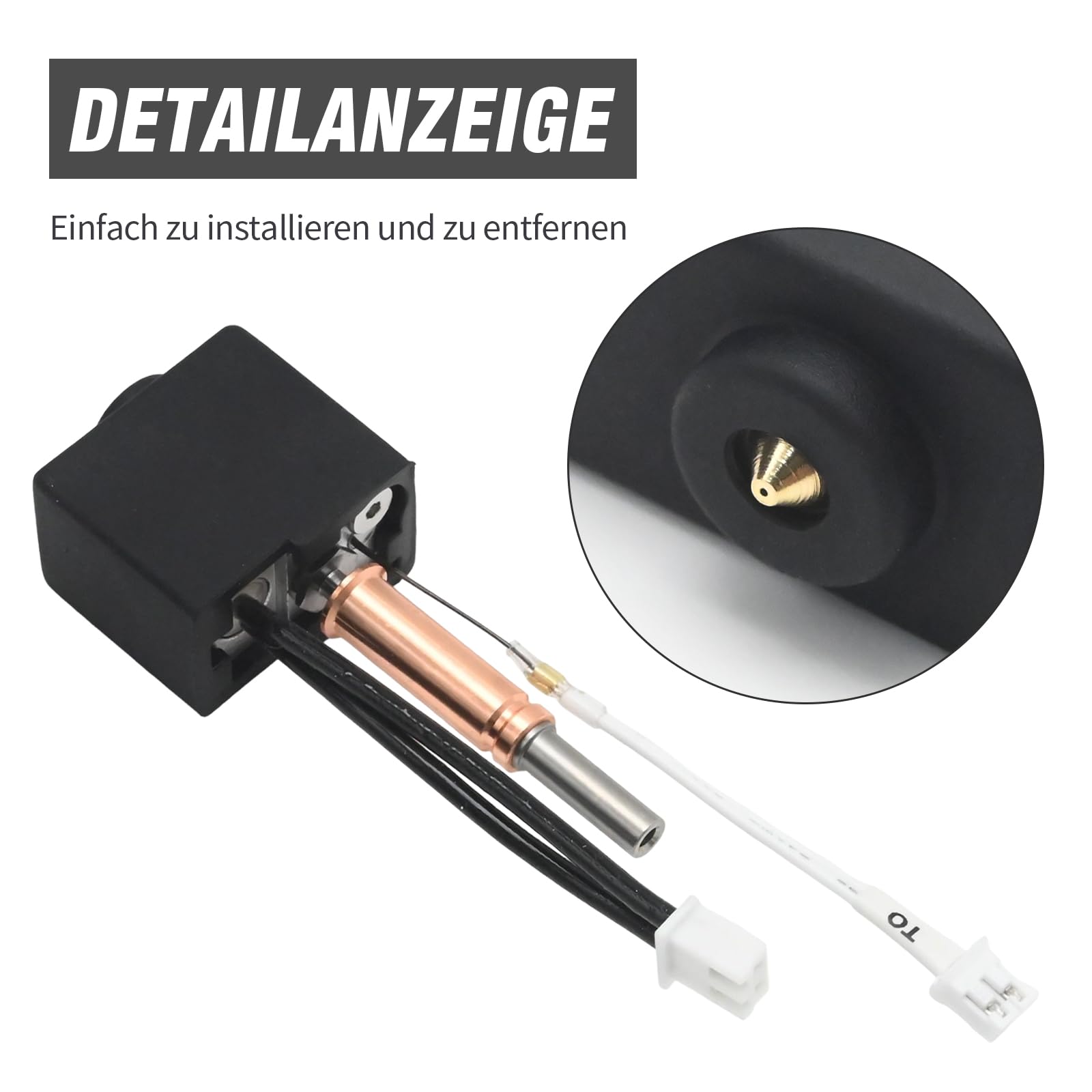 2 sztuki 0,4 mm Hotend Kit, część zamienna do Anycubic Cobra 3, mosiężna dysza 0,4 mm, z ceramicznym wkładem grzewczym 24 V, akcesoria do drukarki 3D