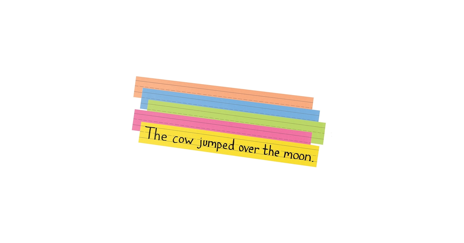 Pacon Sentence Strips, 30 Reusable Wipe-Off Strips, 3" X 24", 3 Assorted Colours, Learn Maths, Spelling & Grammar, Ideal For Schools And Home
