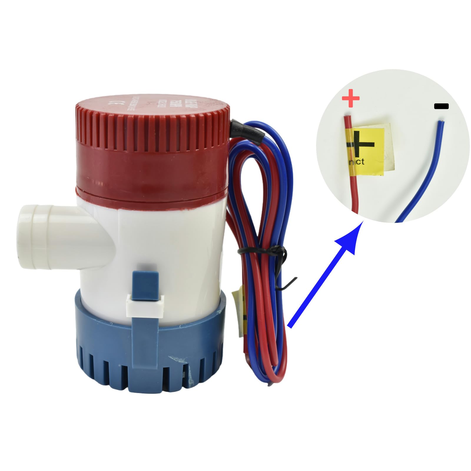 CONQUERALL Bomba de achique DC 12V 750GPH Bomba de agua marina DC Bomba sumergible para barcos de pesca, estanques, yates