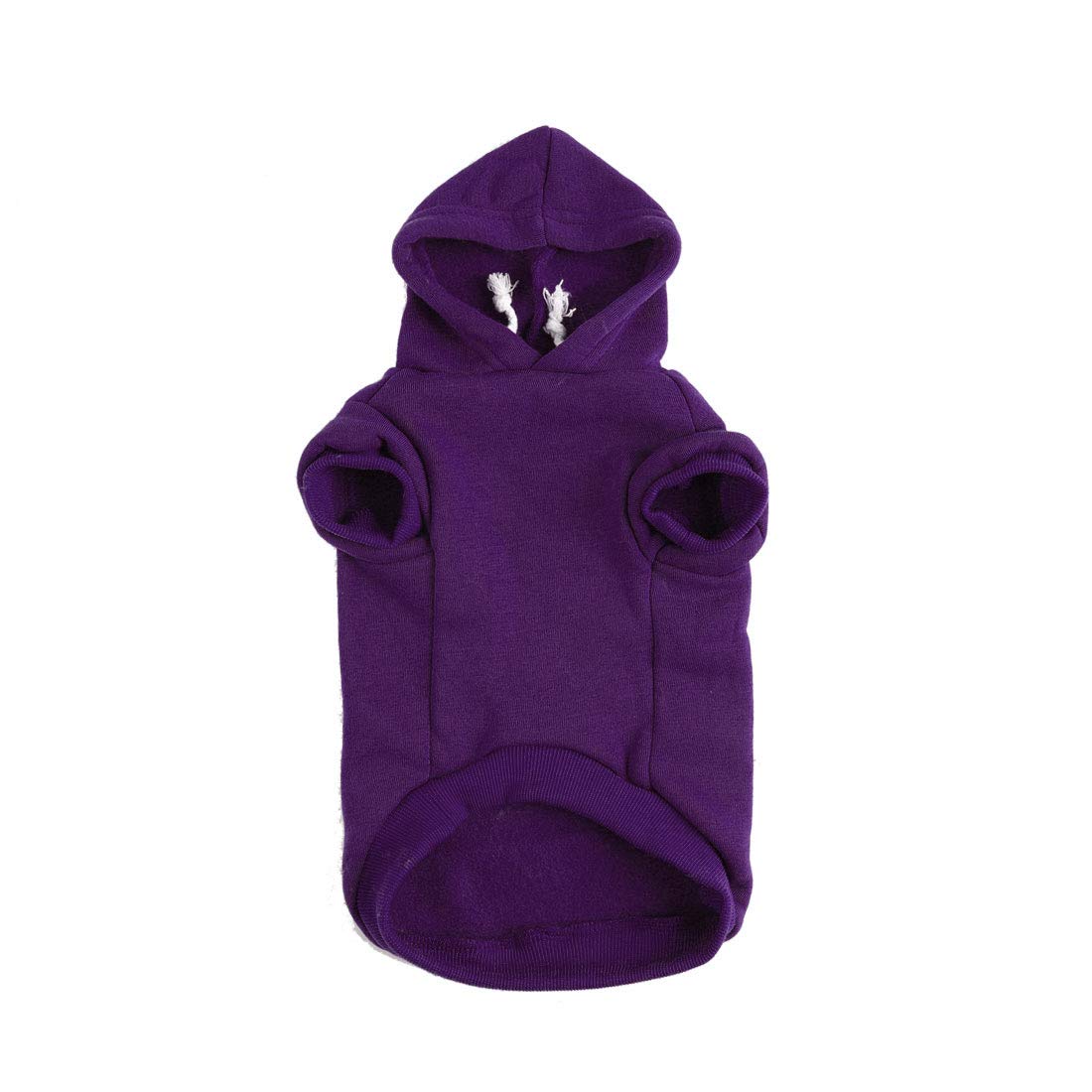 uxcell Pet Dog Hooded Hoody Sweatshirt Clothes Cotton Apparel Puppy Cat Winter/Spring/Fall Costume Outfits Fleece Warm Coat Purple XL
