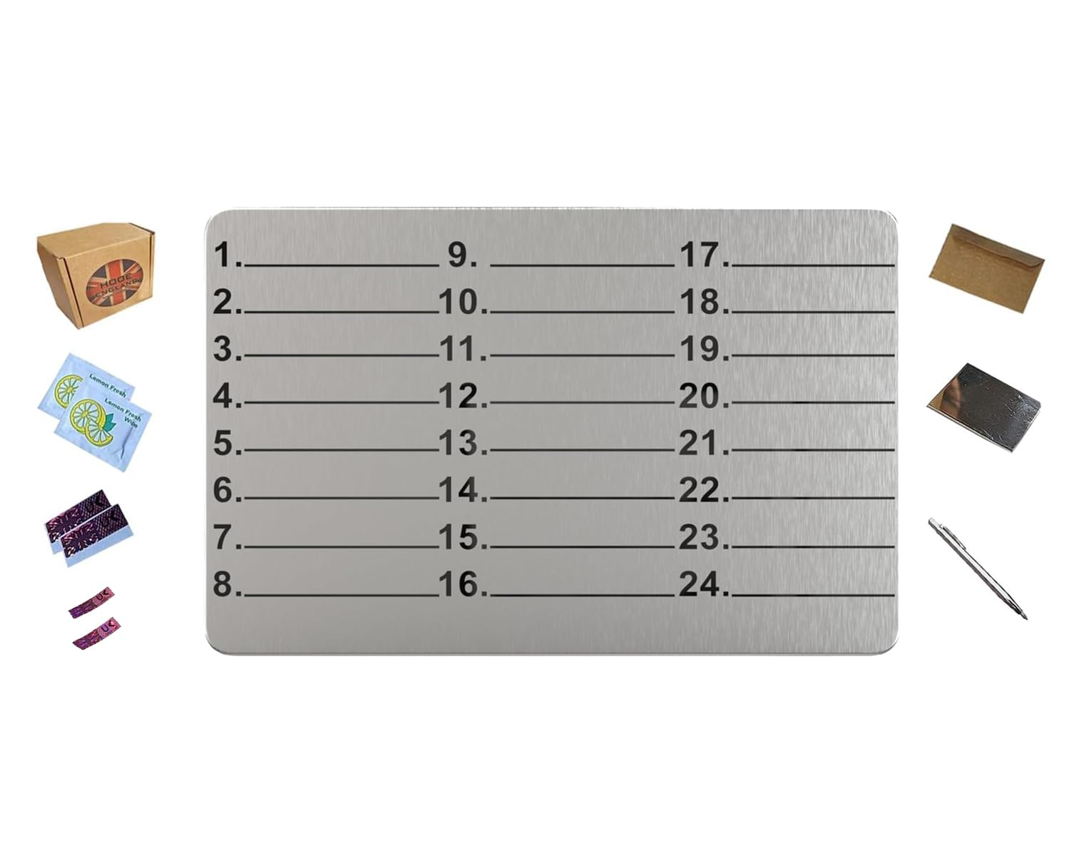 Almacenamiento de semillas criptográficas de titanio frío grabado con láser de placa de metal billetera frase Kit de recuperación de palabras con bolígrafo de grabado manual