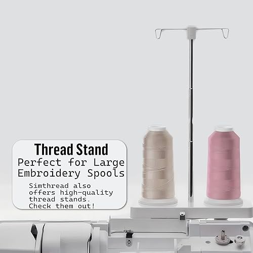 Miniatura 8 de Simthread Hilo de bordado 40WT de 5500 yardas, 100% poliéster, más de 170 colores vivos, certificado CPSC, alta velocidad (1000 SPM), compatible con