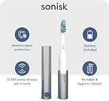 Sonisk Pulse Electric Sonic Toothbrush - Compact and Lightweight - Brosse à dents électrique - for Dental Care, Travel Cap, Changeable heads - 3