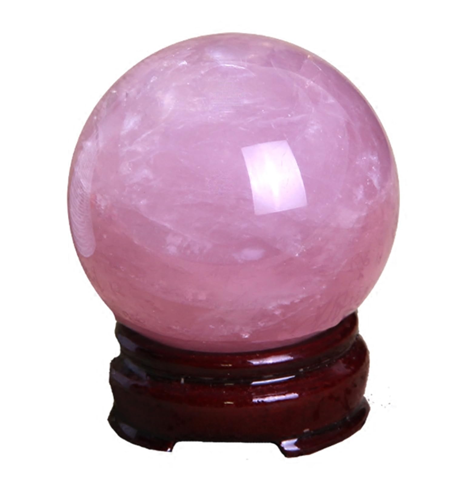 CYVXCPPGI Crystal Sphere|Decorative Rose Quartz Crystal Stone Ball|Raw Rose Quartz Orb Figurines |Home Decor Office Desk Feng Shui Decor,5.1"(13cm)