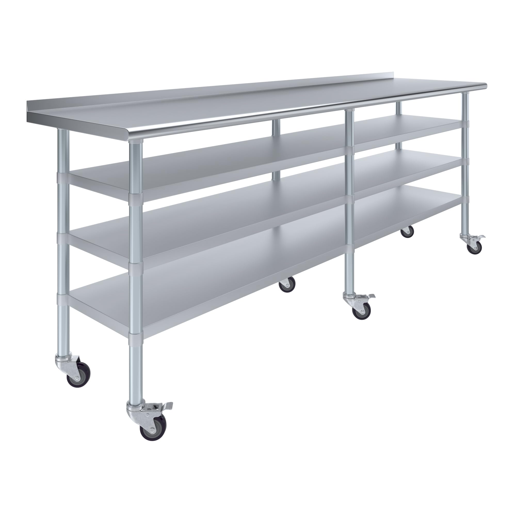 AmGood Stainless Steel Work Table with 1.5