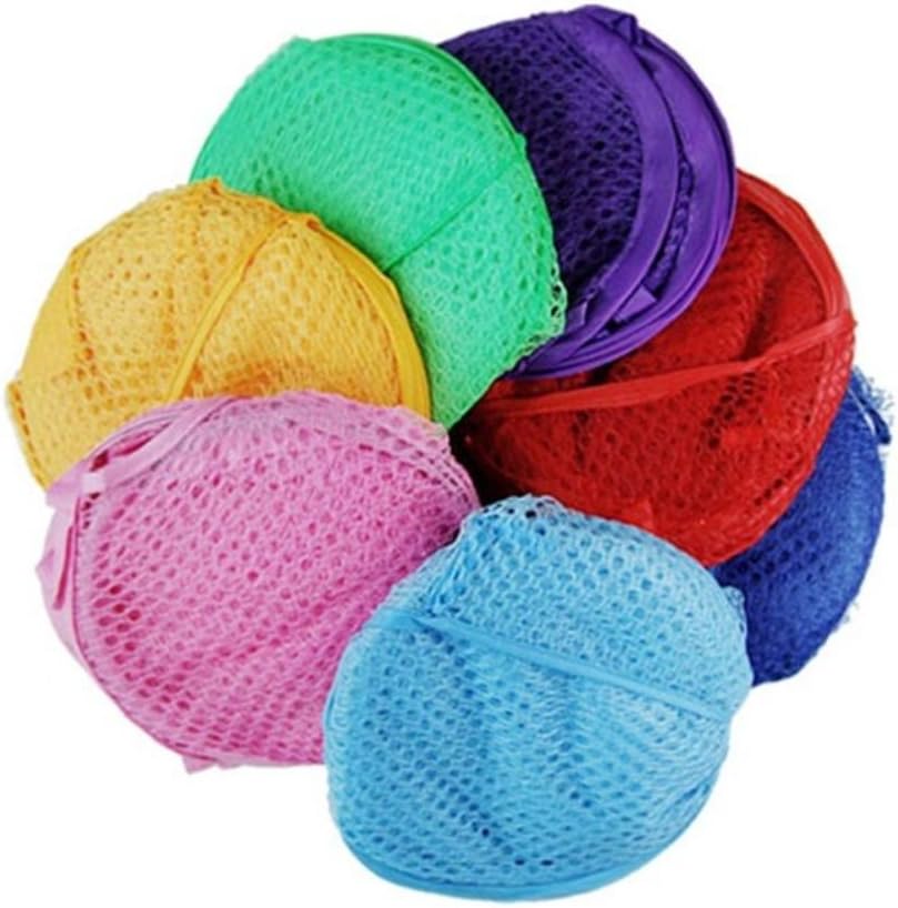 52cm x 32cm x 37cm Foldable Pop Up Large Laundry Bag Home Mesh Washing Basket Bin Hamper Cloth Storage with Handles Red
