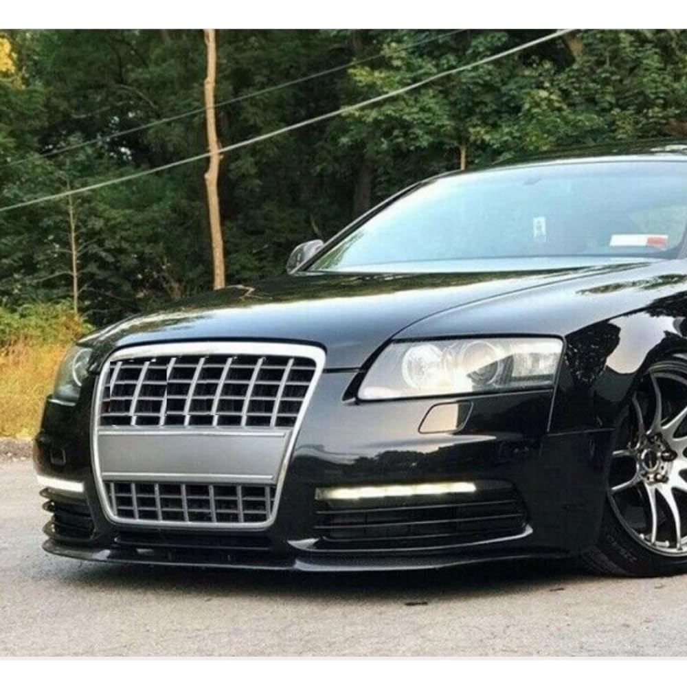 Audi A6 C6 S6 Cupra przedni zderzak Spoiler Lip Body Kit czarny 3 sztuki