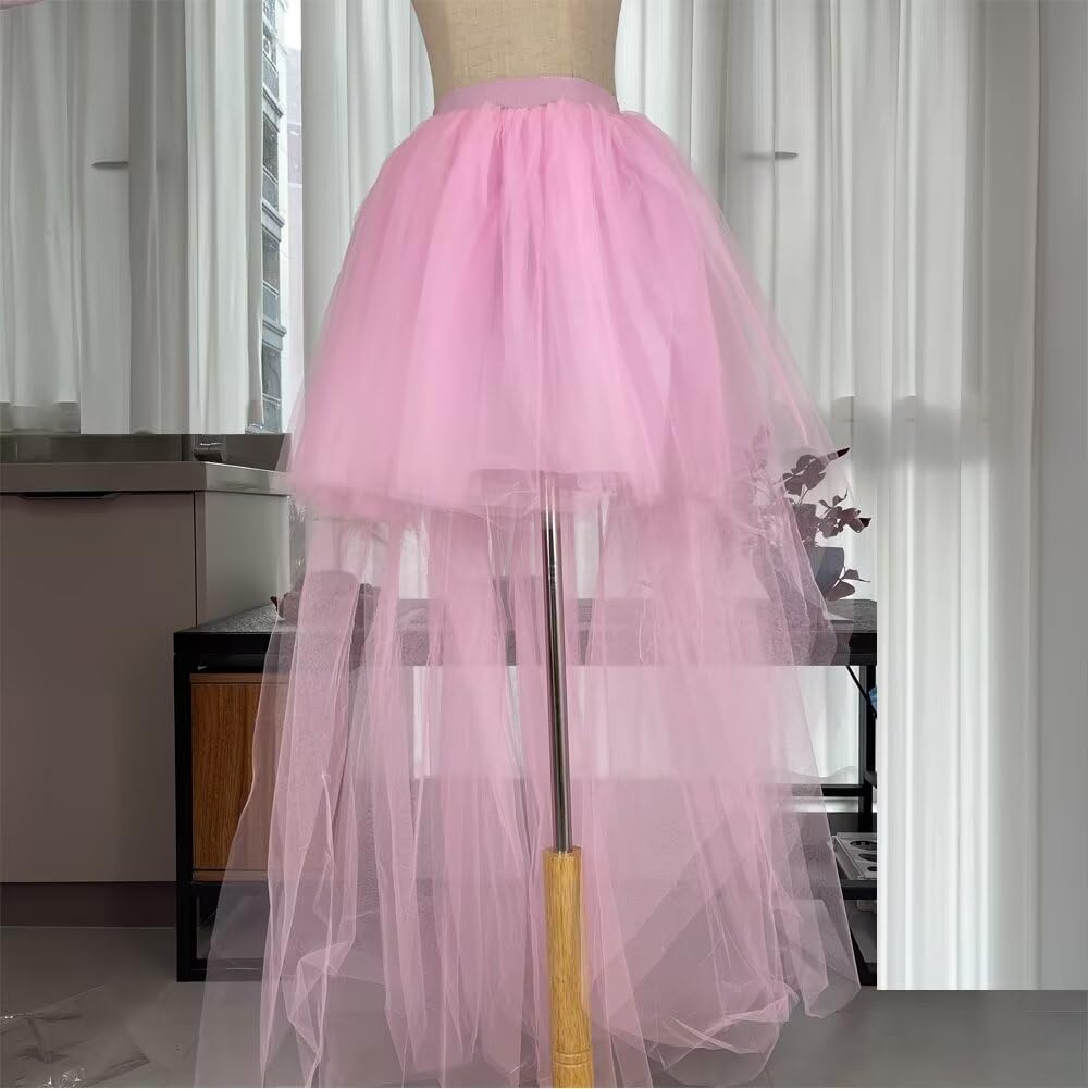 Gonna alta bassa in tulle a strati con elastico in vita maxi gonna | Gonna alta bassa in tulle a strati con elastico in vita; drammatica per feste, festival, foto, balli o look da ballo