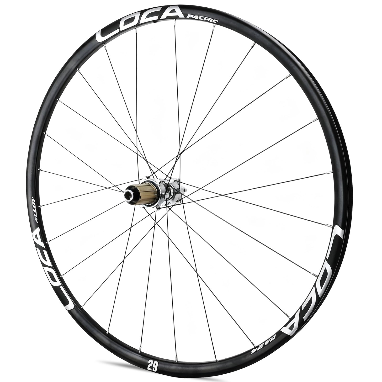 700C Road Bikes Front Wheel Disc Brake Rear Wheel Thru Axle 15x100mm/12x142m 24H Hubs For 8/9/10/11/12 Speed Cassette(Titanium-Silver,Rear)