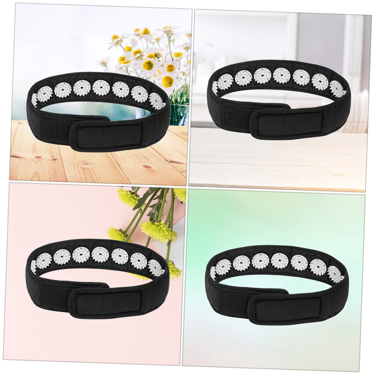 FRCOLOR 3ensembles Set Bandeau De Massage Acupression Pour Tête Stimulez Énergie Et Soulagez Les Maux De Tête Points Acupression