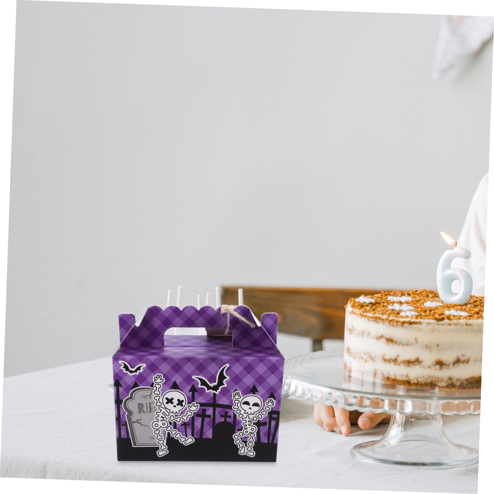 Beavorty 25pezzi Scatola di Caramelle Cartone Bianco Scatola per Dolcetti di Halloween Portatile di Cioccolatini per Incartare Regali