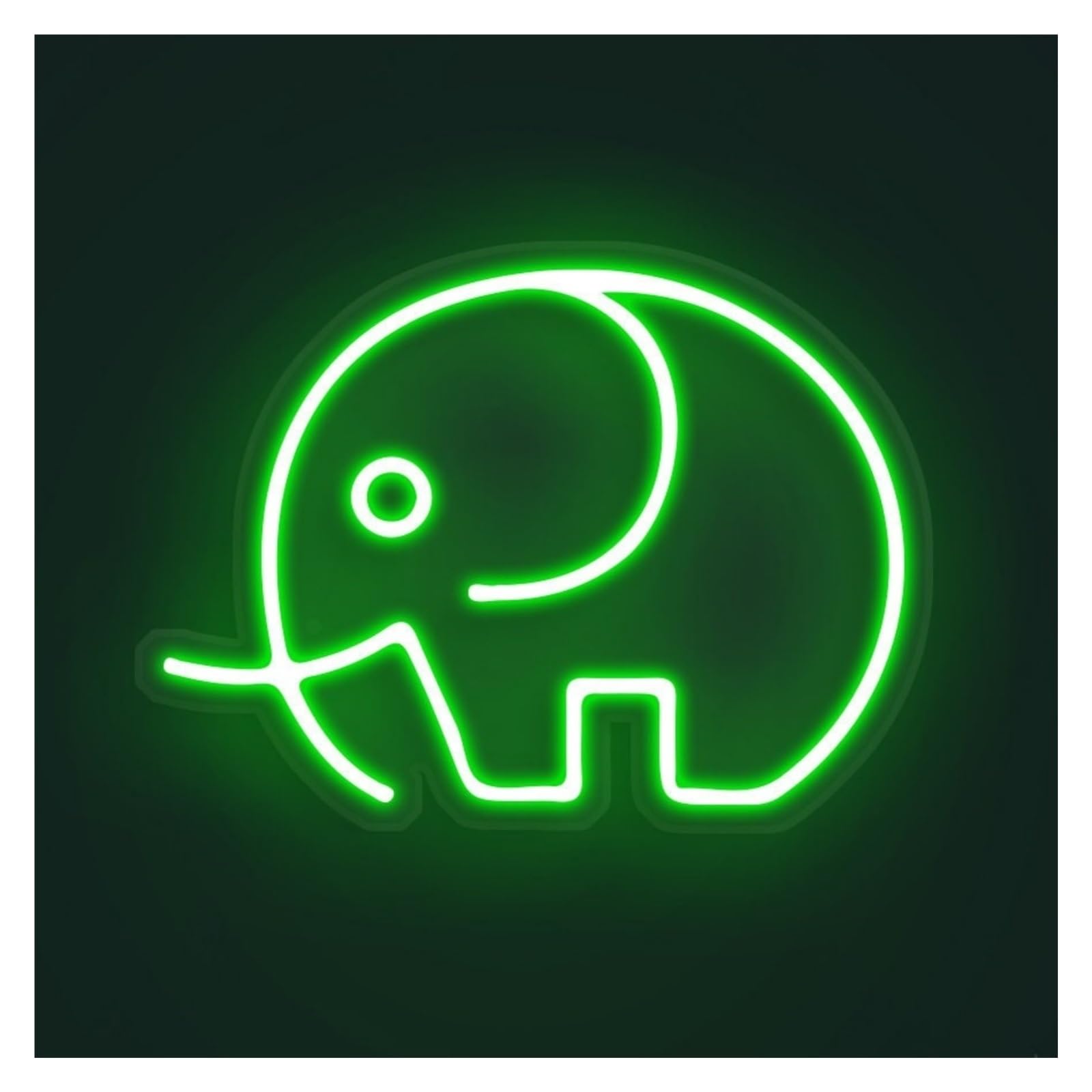 RONGCH Hanging Art Neon Signs Elephant Animal Neon Sign, Suitable for Bedroom Decor with Brightness Adjustable 30cm(D)