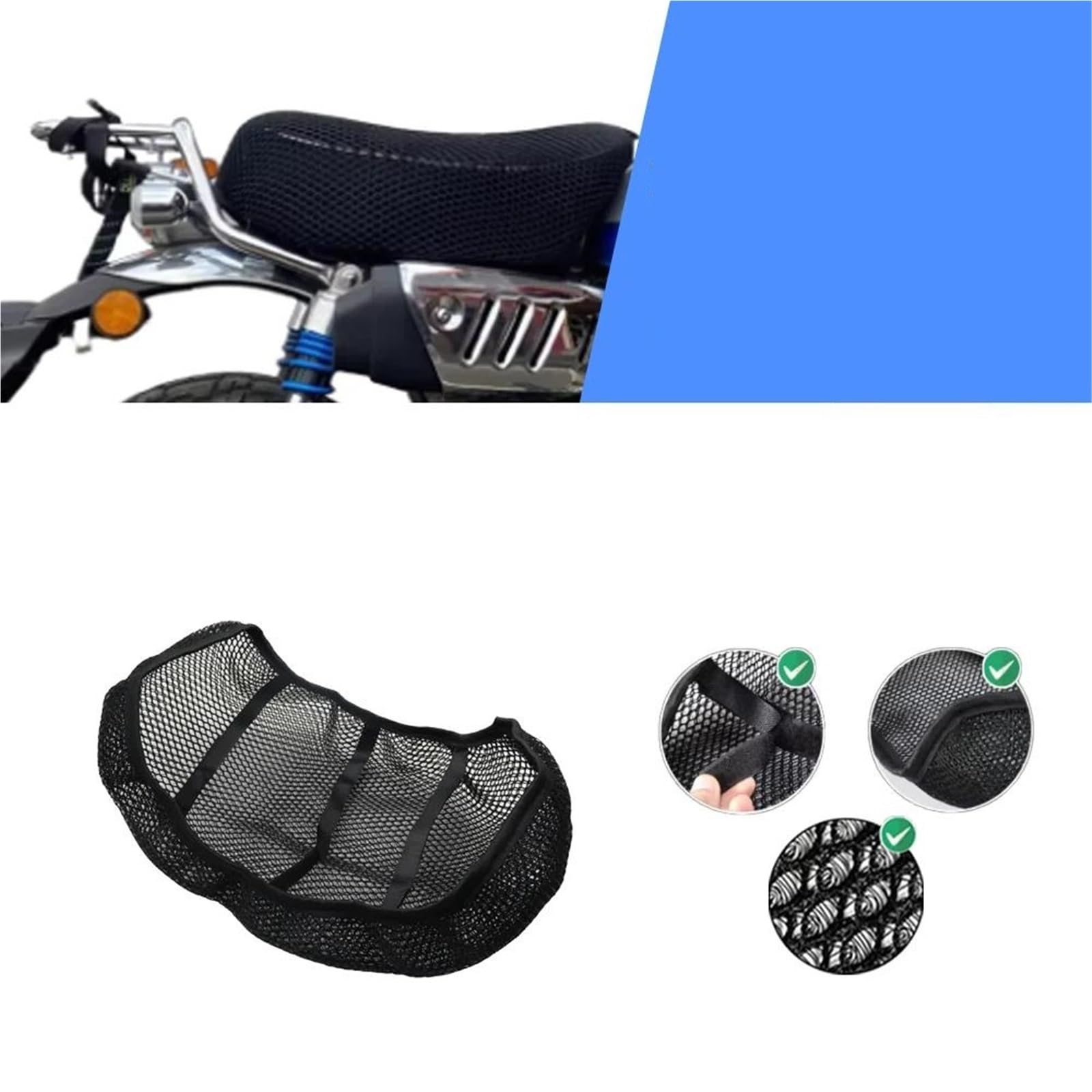 Coprisedile Per Moto Per HONDA Per Monkey125 Per Monkey 125 2018-2023 | Copertura protettiva antiscivolo resistente al calore, elastica e traspirante