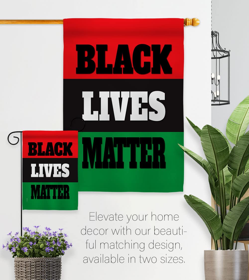 All Lives Matter Black Awareness Double-Sided Lawn Decoration Gift House Garden Yard Banner Revolution Movement Equality Social, 13"x 18.5", Small Flag Only