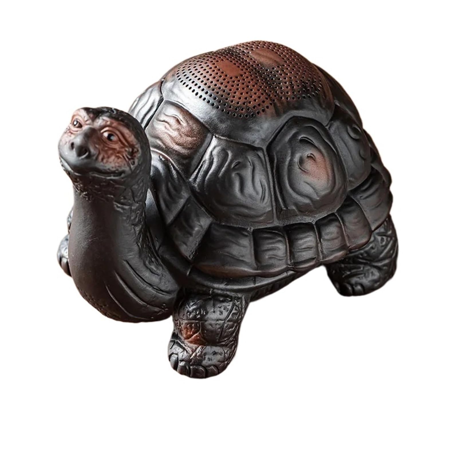 Colador for mascotas de té de tortuga de cerámica púrpura | Ceremonia del té, mascota del té, filtro de té, forma de tortuga, cerámica morada, hecha a mano, artesanía de Fujian