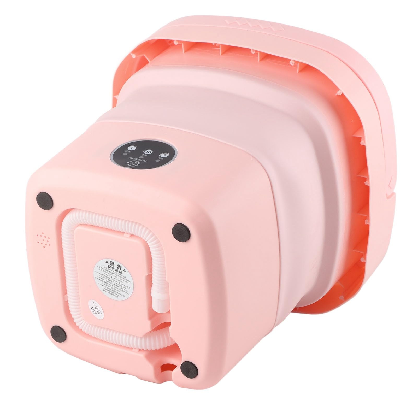 Mini lavadora portátil de 6,5 l, portátil, plegable, portátil, con secadora centrifugadora, suave y cubo para el hogar, dormitorio - enchufe europeo adaptado (rosa)