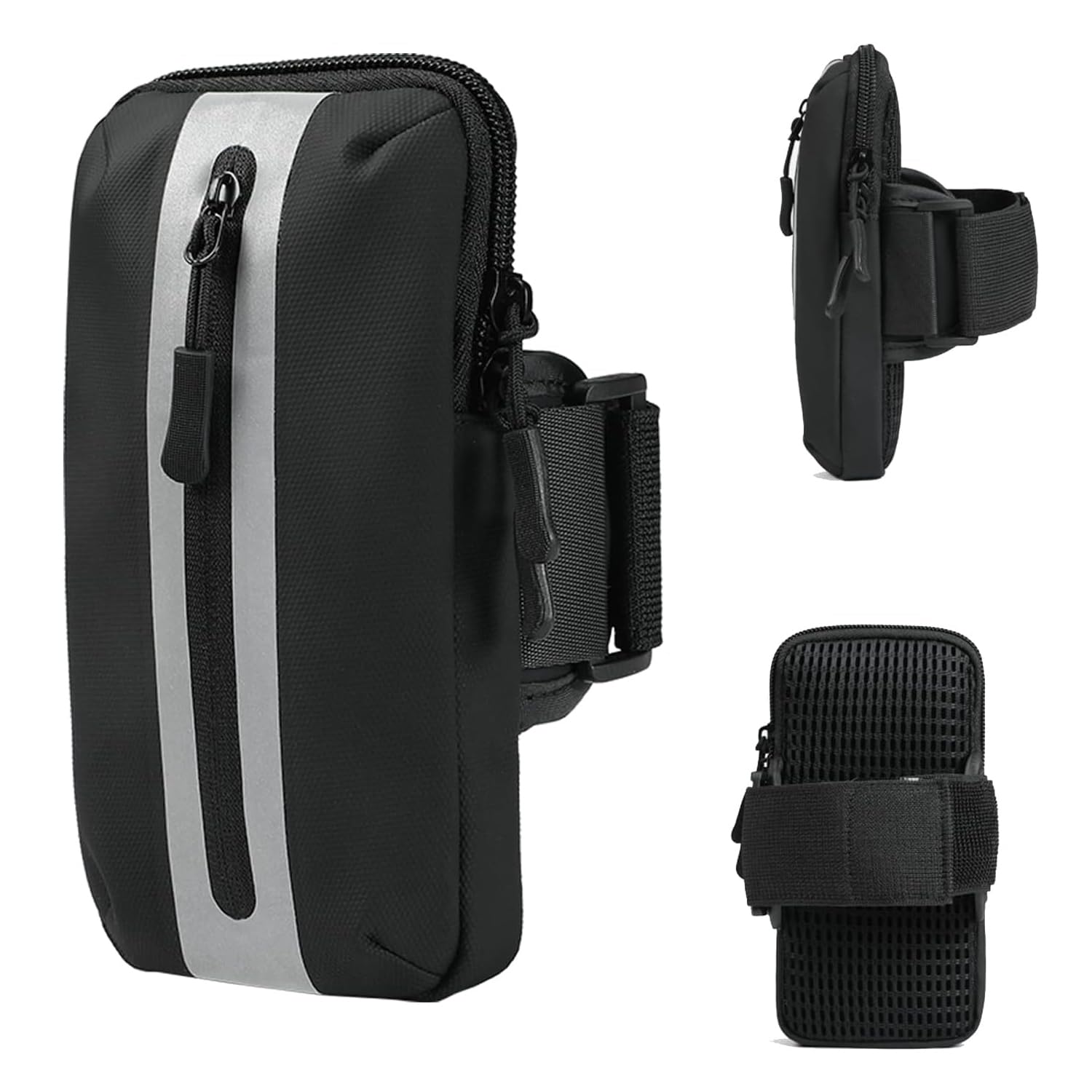 Bolivia'sRunning Arm Bag, Crossbody Purse Belt Pouch Arm Bag with Zipper Side Storage Pockets, Phone Arm Holder for Gym Workouts and Running, Sports Armband Phone Holder for iPhone