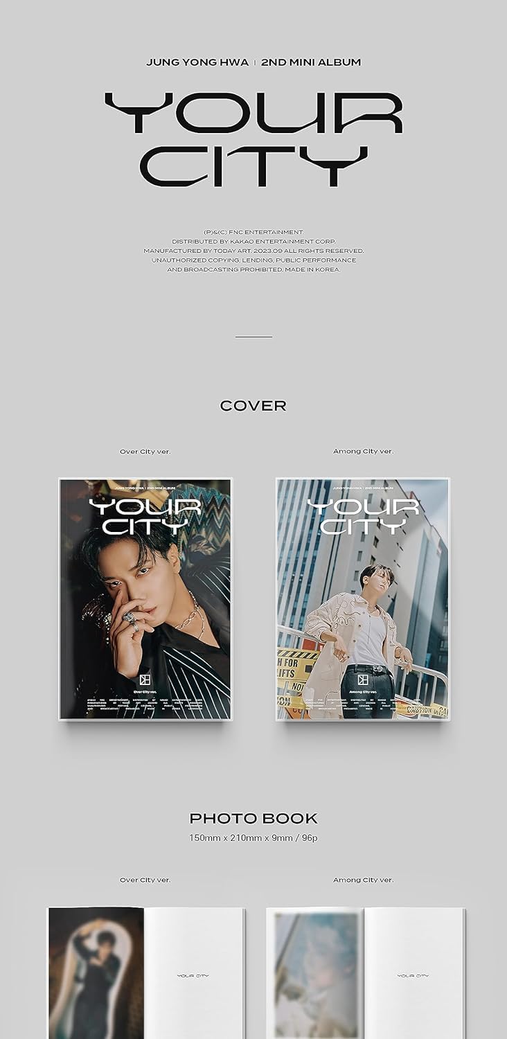 CNBLUE Jung Yonghwa YOUR CITY 2nd Mini Album CD+Photobook+