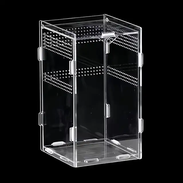 Terrario Vertical Acrílico Transparente para Reptiles, Arañas y Escorpiones