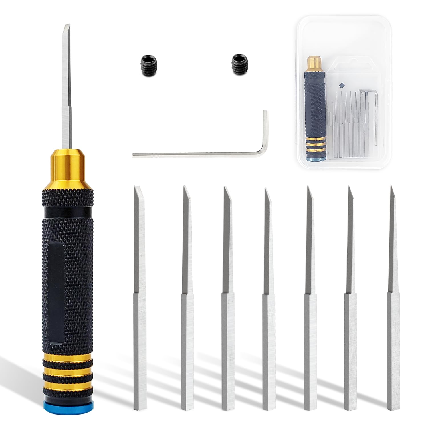 Amazon | スジボリ タガネ 7本セット ガンプラ ミニ四駆 フィギュア  