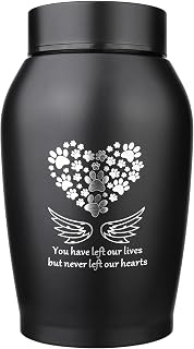 Cremation Urns for Pet Ashes Angel Wings Urn for Funeral Urn for Ashes | Burial or Home Memorial Funeral Burial Decorative Urn for Ashes for Dog Pet