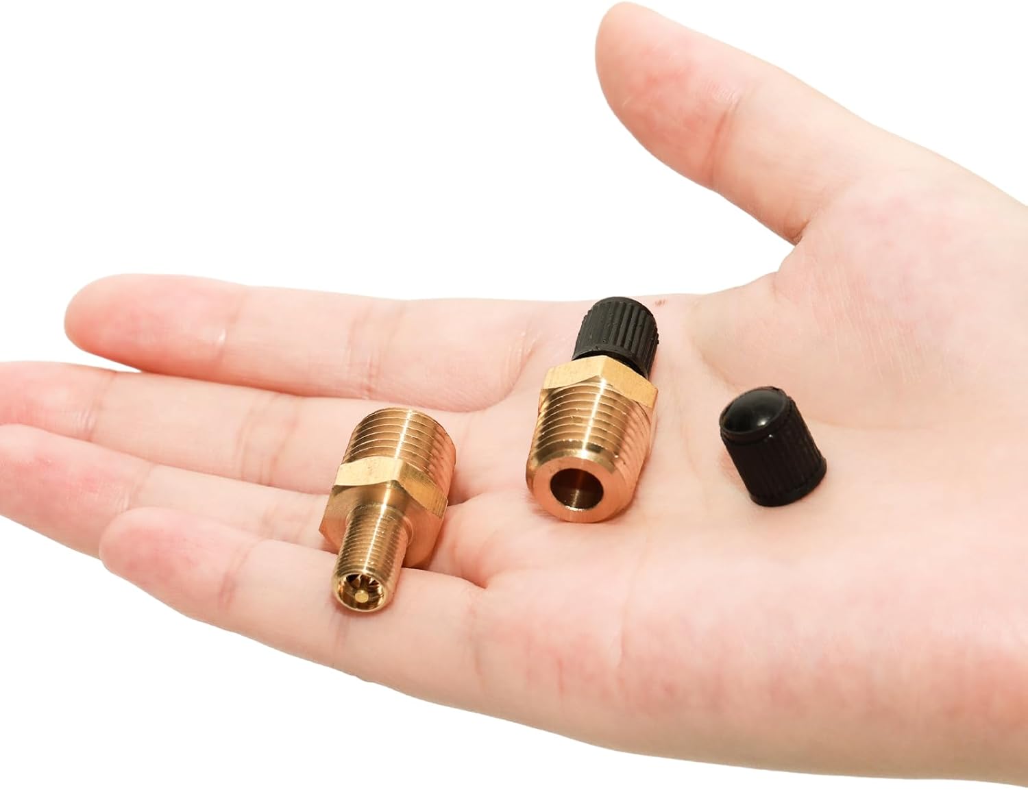 Lilaly Schrader Valve, Air Valve, Schrader Valves, Air Tank Valve, Schrader Valve Core with 1/4''NPT Male Threads for Air Compressor Tanks (5 Pcs)