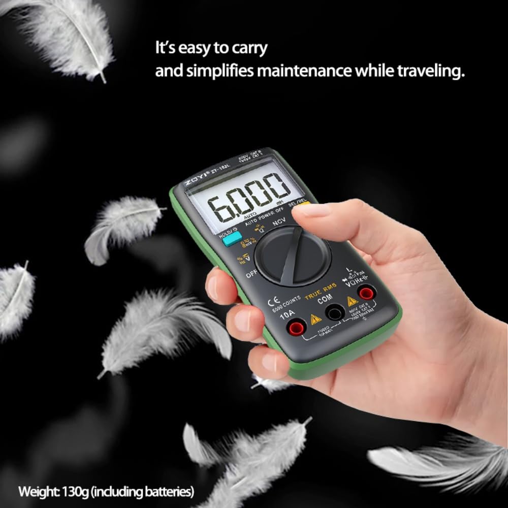 ZOYI Lcr Meter Inductance Tester Digital Multimeter TRMS 6000 Counts Accurately Measures Inductance Voltmeter Amp Meter Ohmmetr Diodes Continuity Duty-Cycle Capacitance For Automotive — Amazon image 3