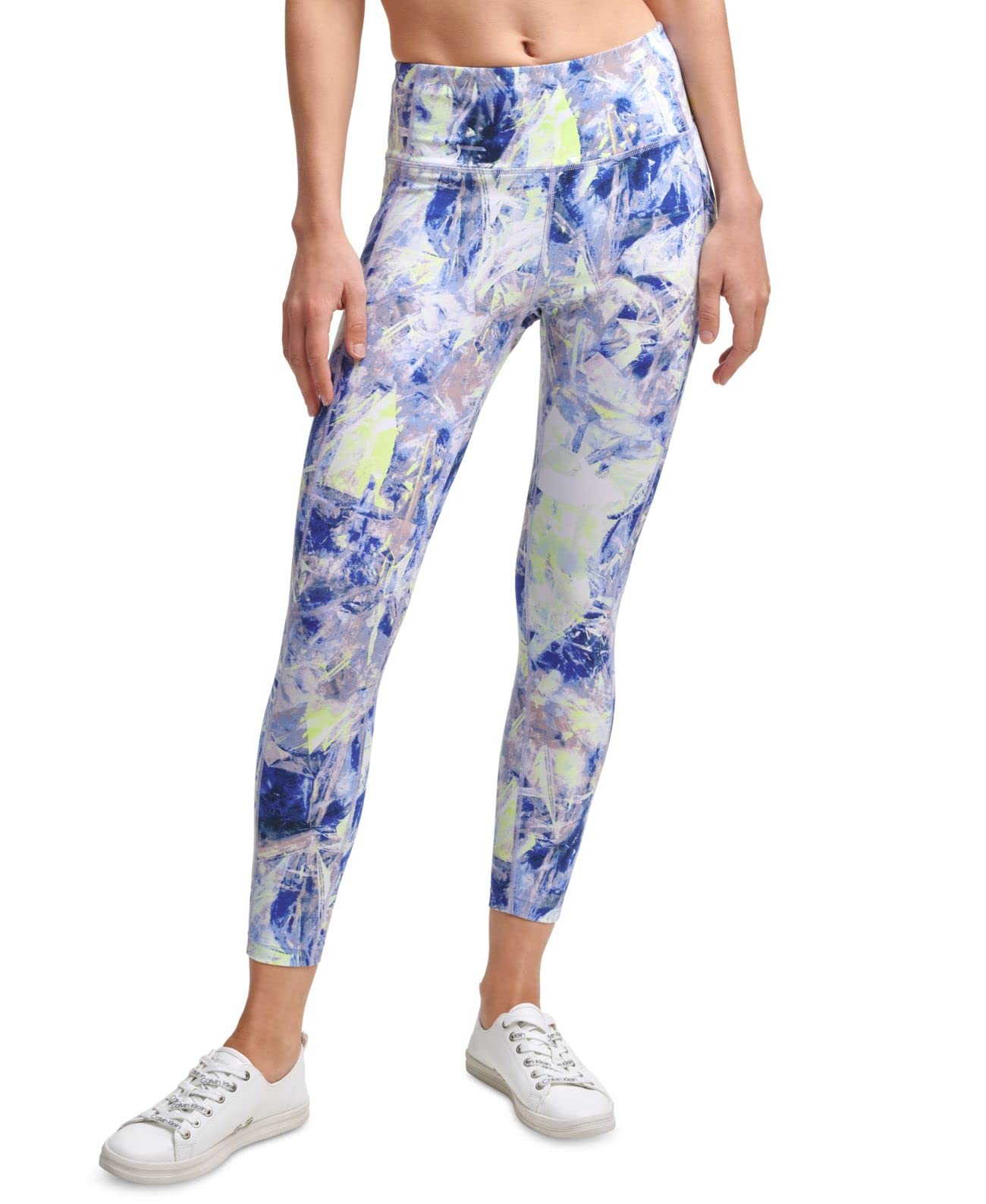 Calvin KleinPerformance Printed High-Waist 7/8 Length Leggings (X-Small)