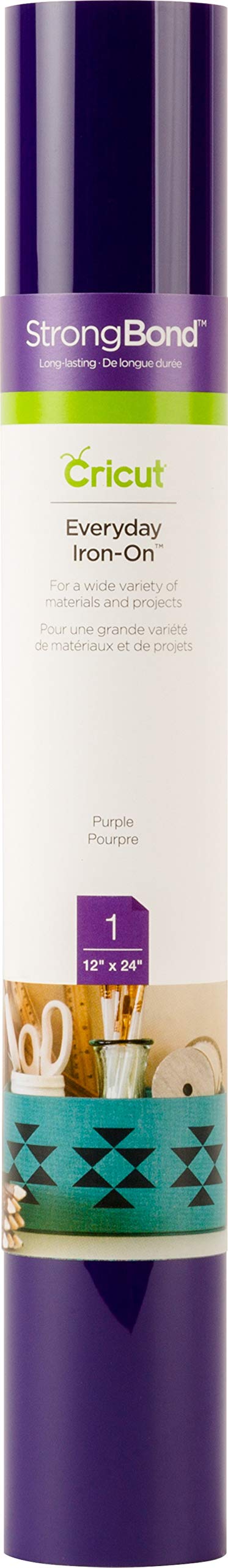 Cricut Everyday Iron On - Purple, 2ft Roll (12'x24') - HTV Heat Transfer Vinyl for Shirts, Apparel, Hats &amp; More - Compatible with Maker &amp; Explore Machines
