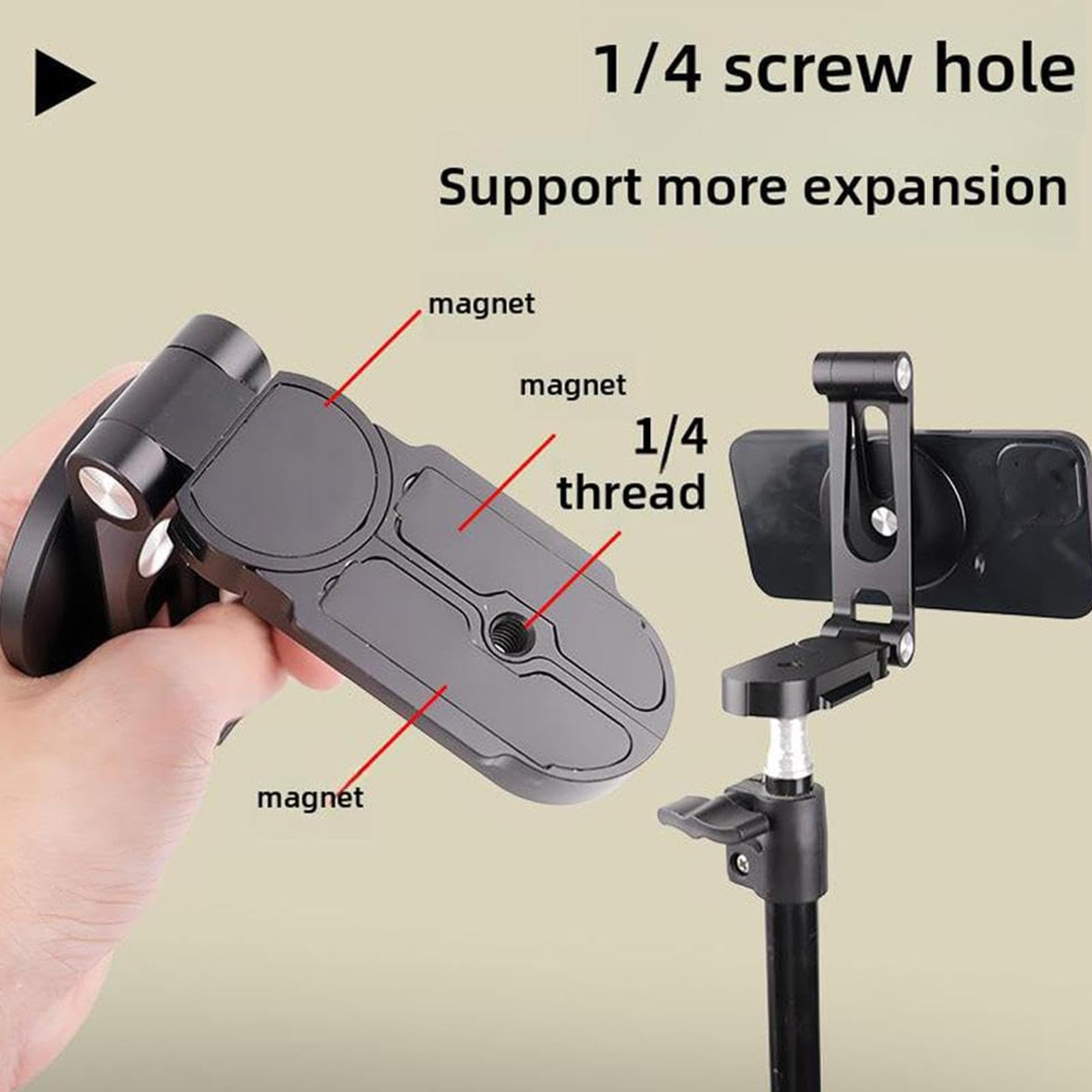 Porta Telefono Magnetico Supporto Per Navigazione Con Rotazione A 360° | Supporto Telefono Da Scrivania Per Auto, Navigazione, Casa, Lavoro, Studio, Videochiamate, Multimedia, Lettura, Base Pieghe