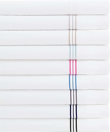 Miniatura 7 de Pine Cone Hill Trio - Fundas de almohada blancas (par), tamaño estándar, patrón sólido blanco