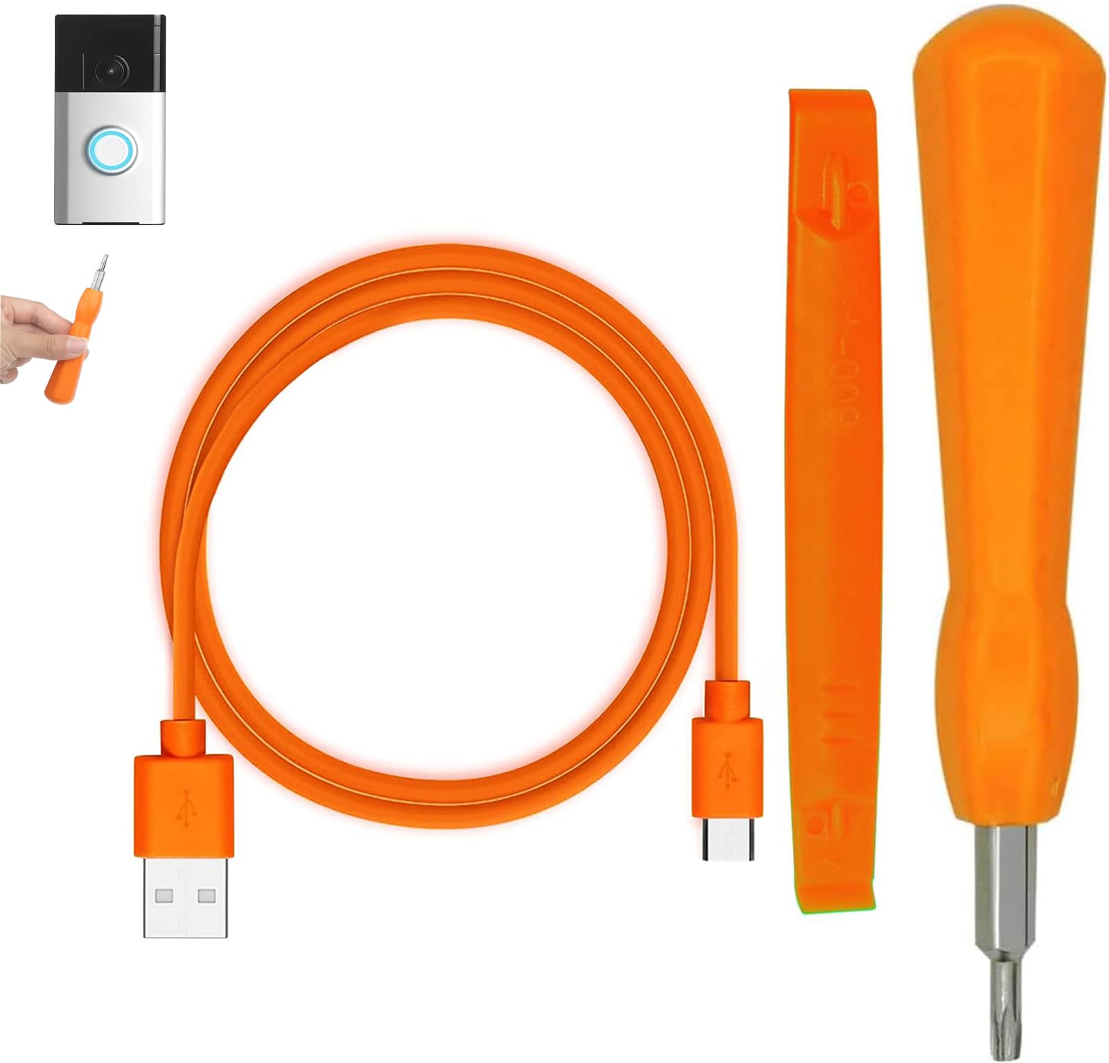 Ring Doorbell Screwdriver Replacement & Charger Charging Cable Cord