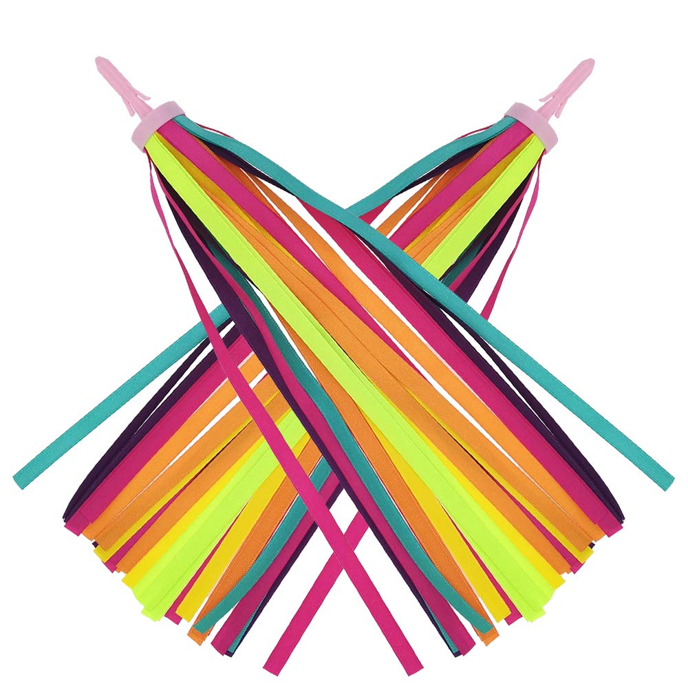 Banderoles De Guidon Pour Vélo Enfant – 28 Cm, Polyester, Perles, Clip à Ressort