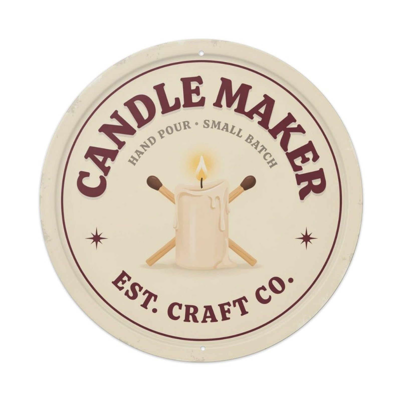 Candle Maker Metal Tin Sign Plaque