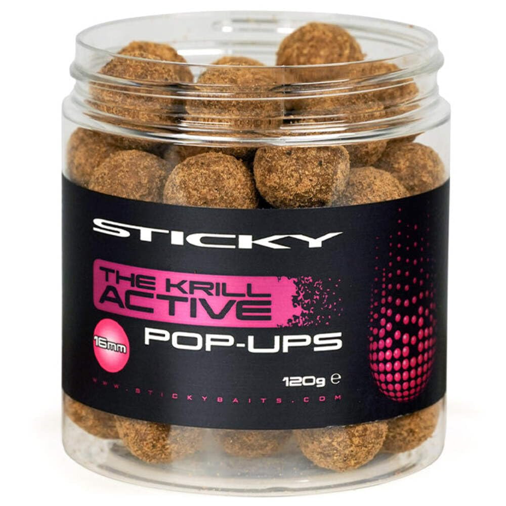 Sticky Baits The Krill Active Pop Ups 16mm 100g Pot