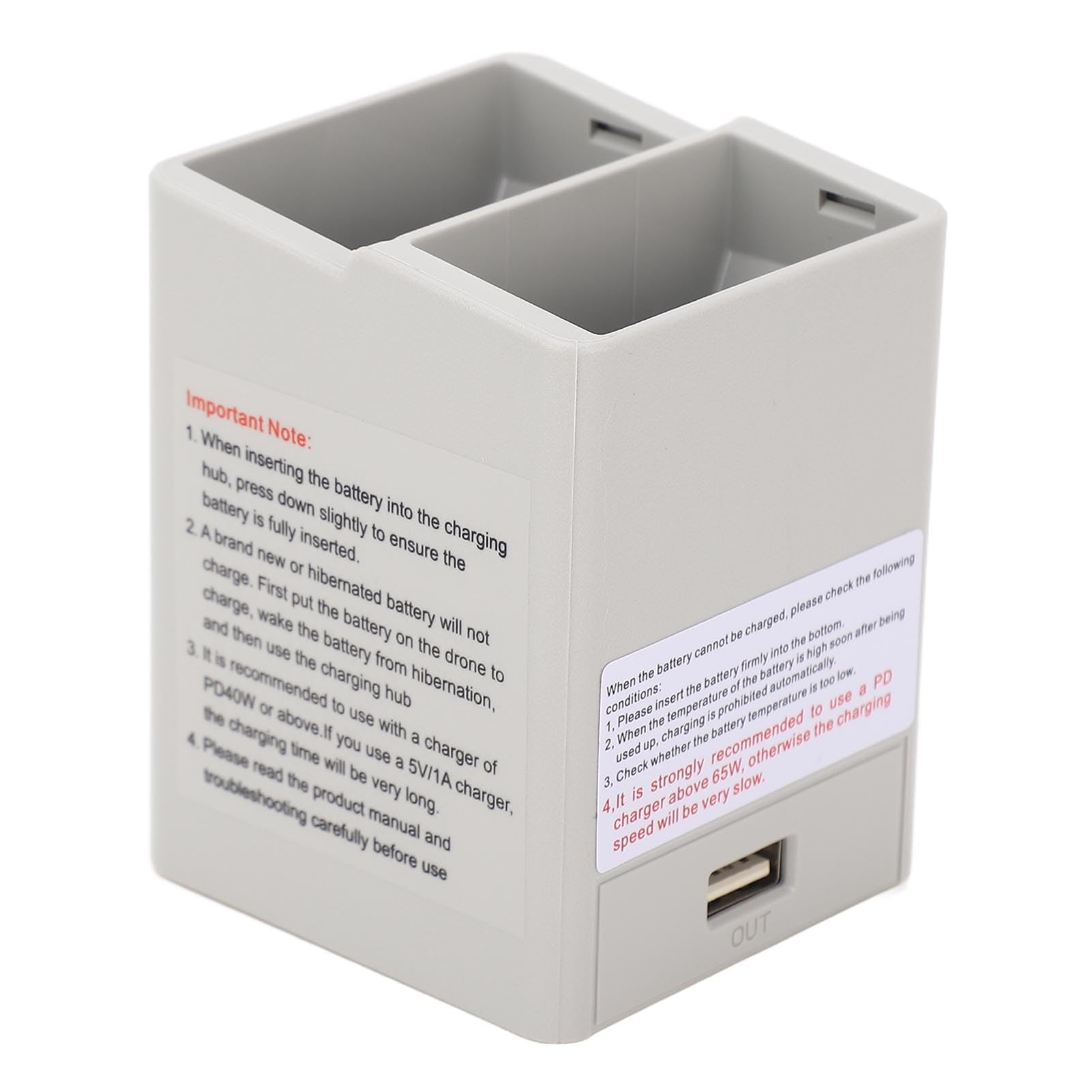 Drone Battery Charging Hub for Mini 3 Pro | Hub di ricarica rapida, caricatore USB, supporto per doppia batteria, indicatore del livello della batteria, design portatile