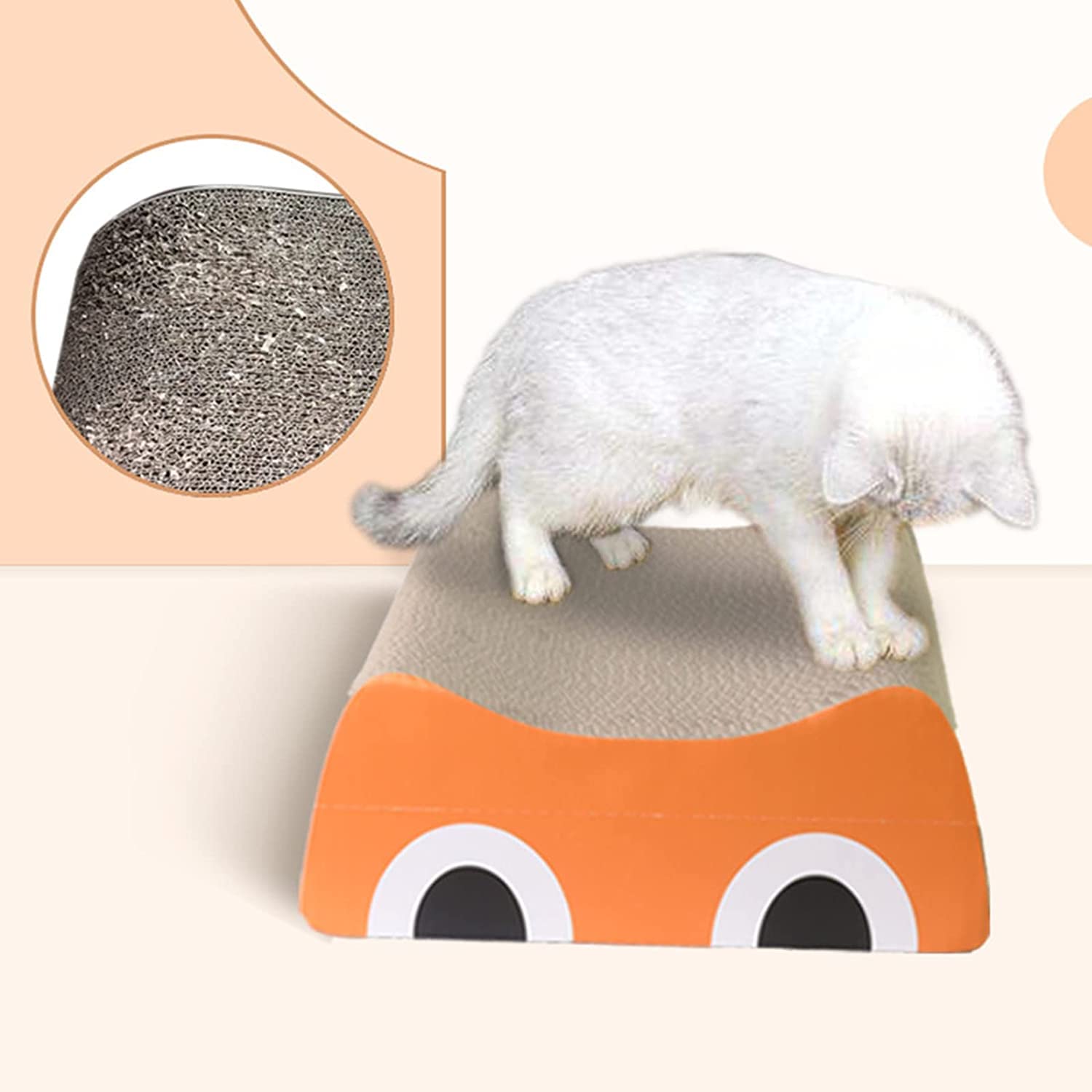 Rascador De Cartón para Gatos Rascador De Gato Corrugado Reversible, Tablero Rascador Curvo Ondulado Reciclado, Reemplazo para Protector De Muebles Rascador para Gatos