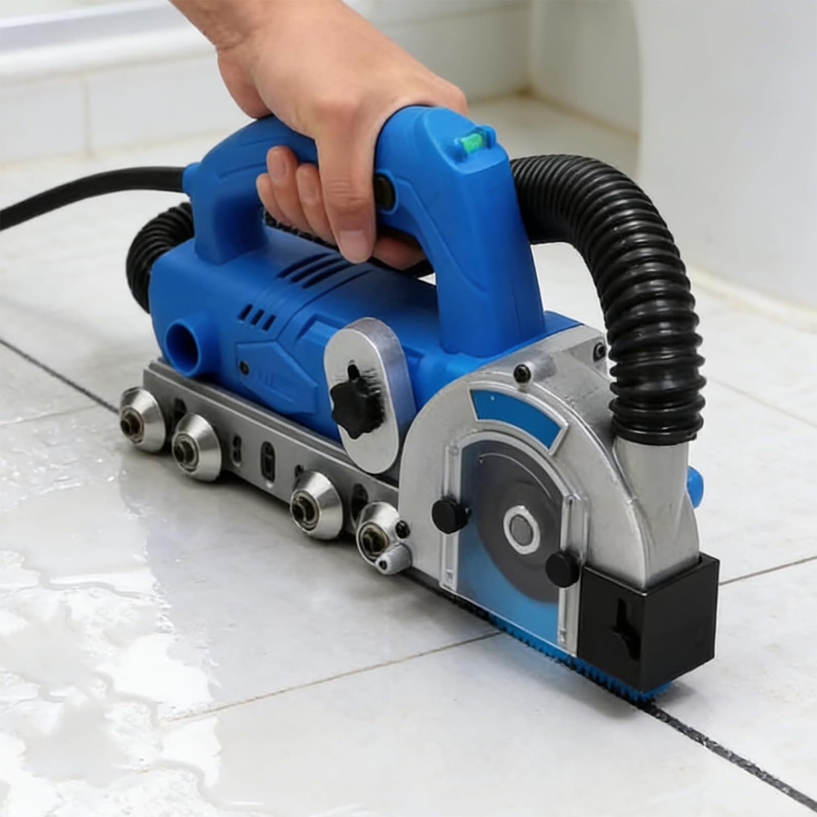 Herramienta eléctrica de eliminación de lechada | Máquina profesional de limpieza de juntas de azulejos 9000r/min con bolsa de polvo y accesorios completos para limpieza de suelos y paredes
