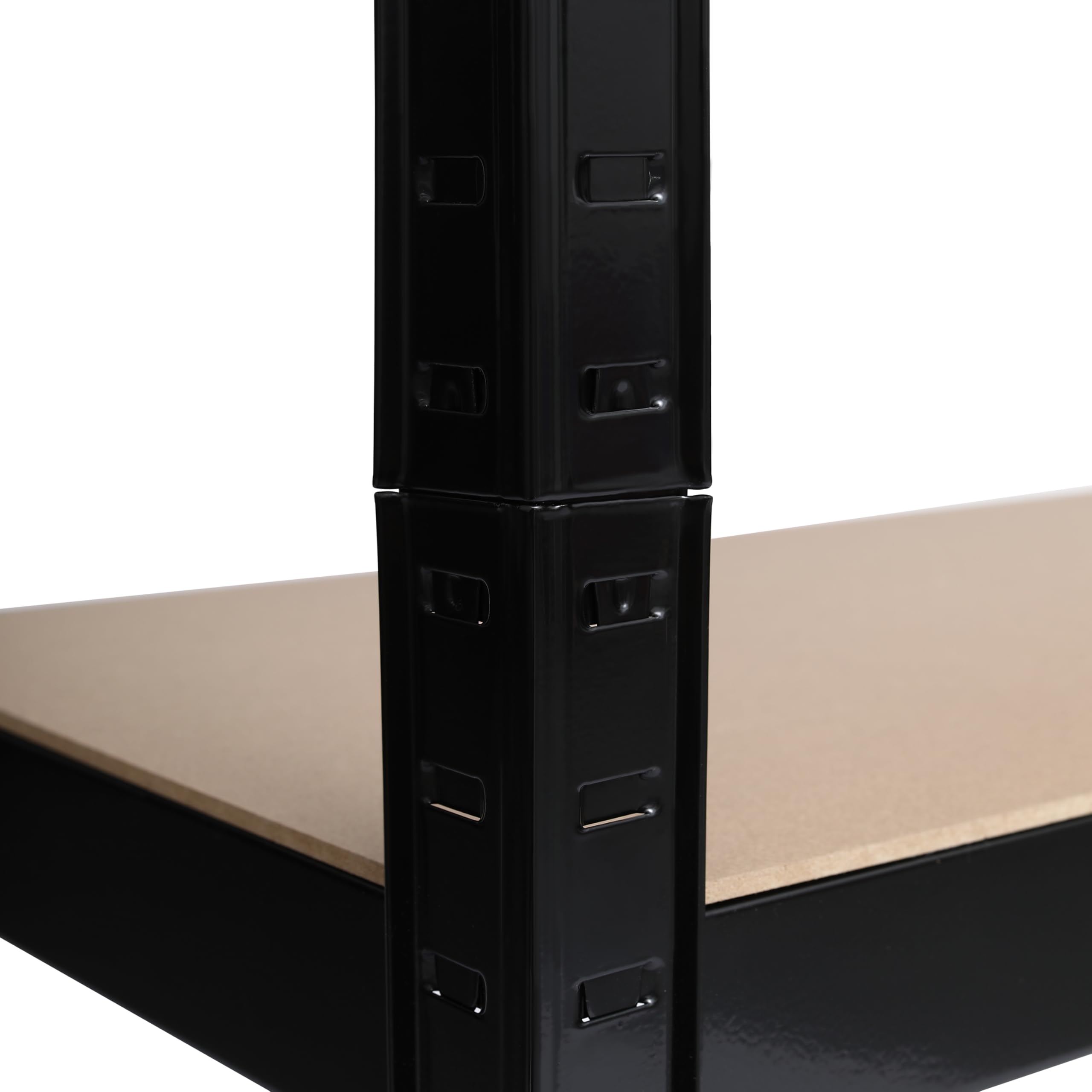 SCHULTE Regalwelt Schwerlastregal mit 4 MDF-Böden, 180x150x50 cm (HxBxT), 150 Kg Traglast pro Boden, schwarz