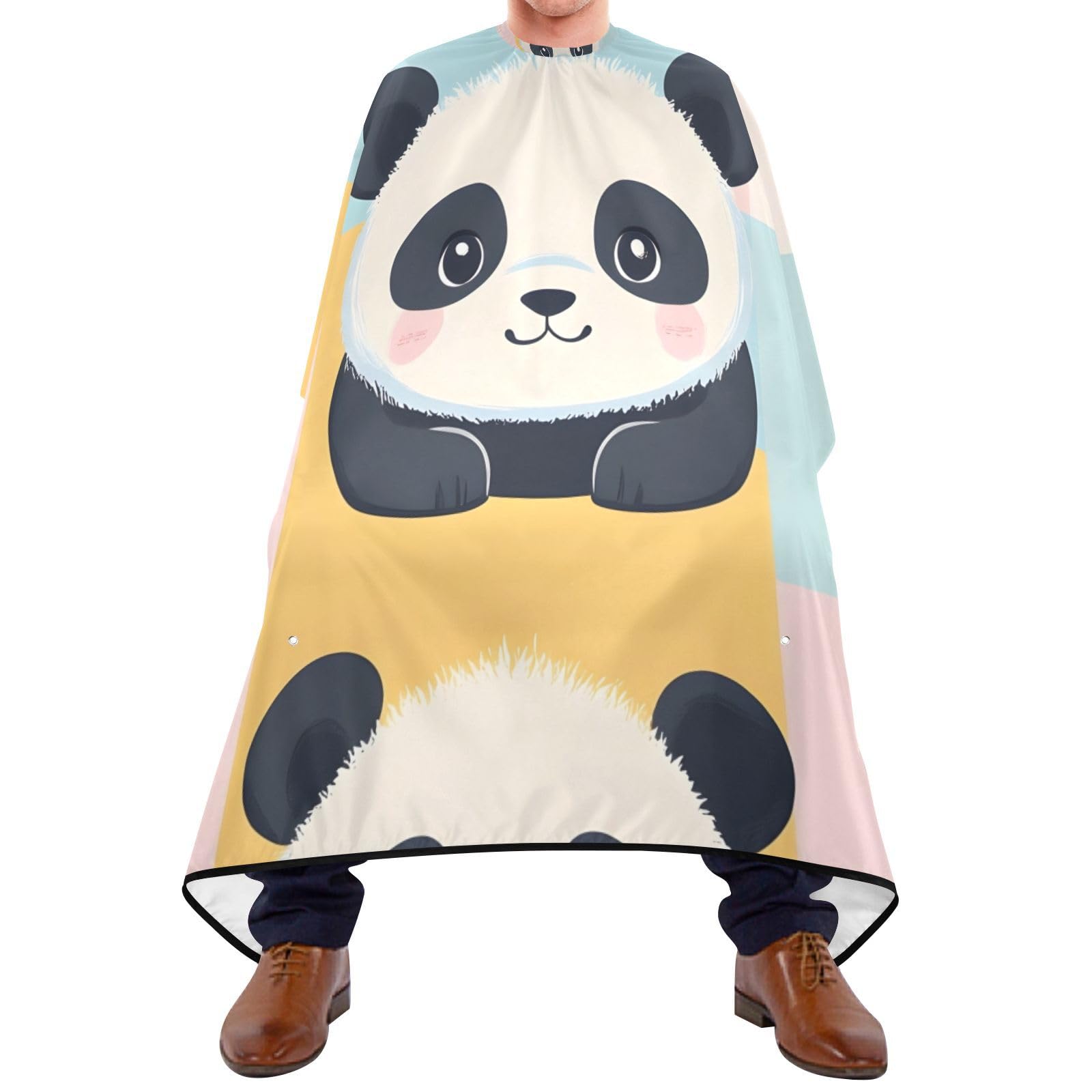 Hezely Funny Panda Hair Dye Cape, Barber Cape for Adults,Waterproof Salon Cape,Waterproof Hairdressing Styling Hair Cutting, 65