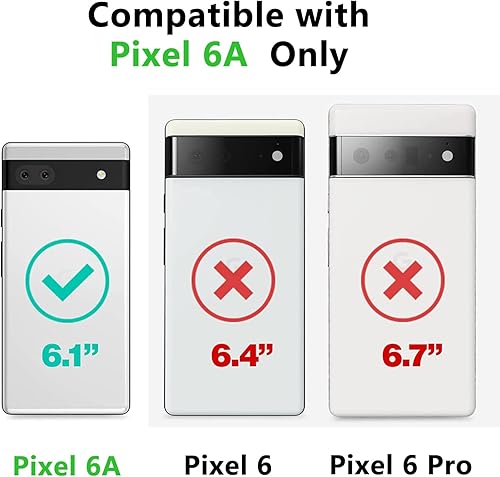 Miniatura 2 de Fucozan Funda para Google Pixel 6A con armadura atril, anillo magnético, resistente protección de grado militar a prueba de golpes para Pixel 6A 5G