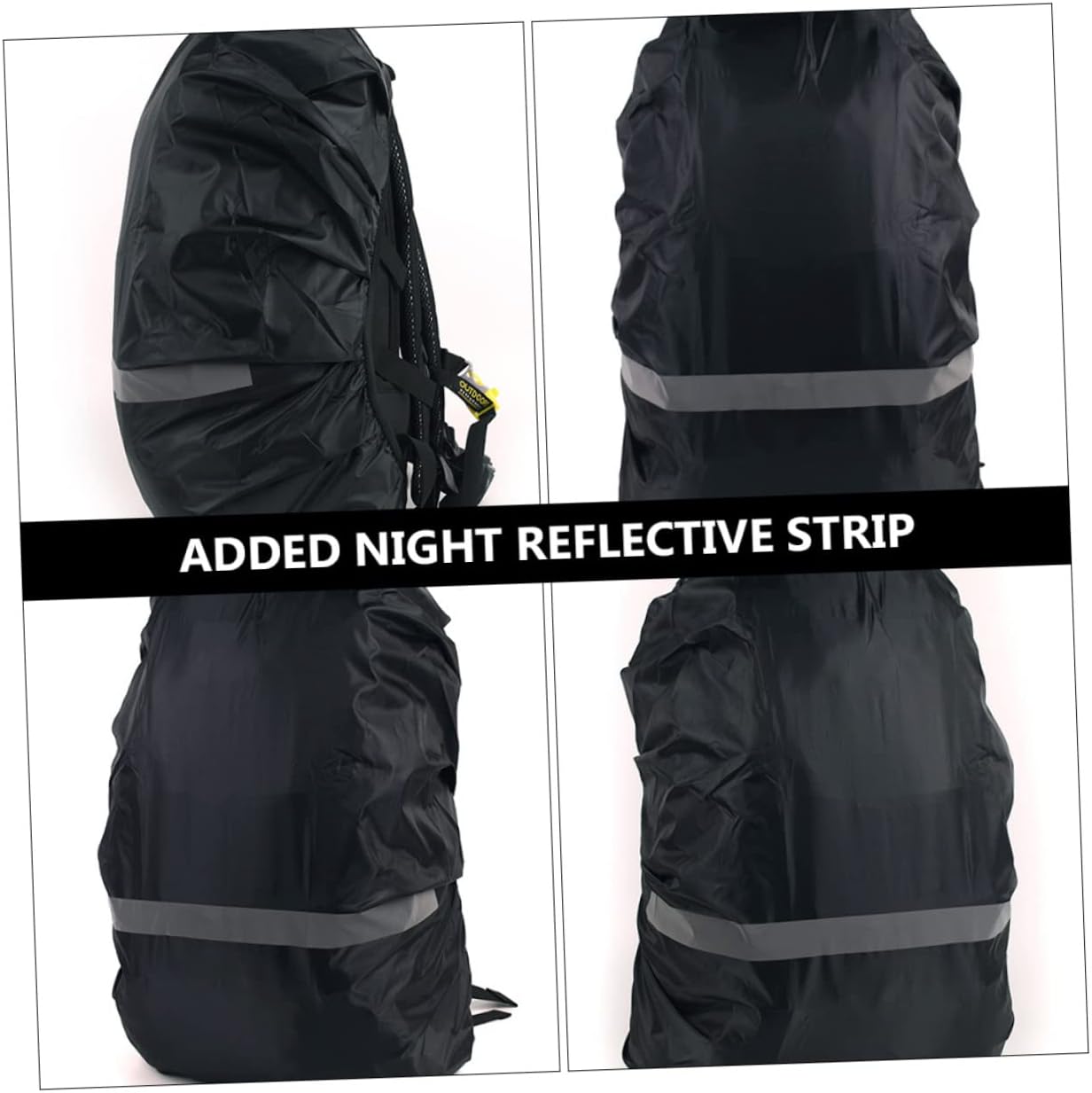 TOYANDONA Back Rain Cover with Reflective Stripes Scratch Resistant for Hiking Camping Cycling and Outdoor