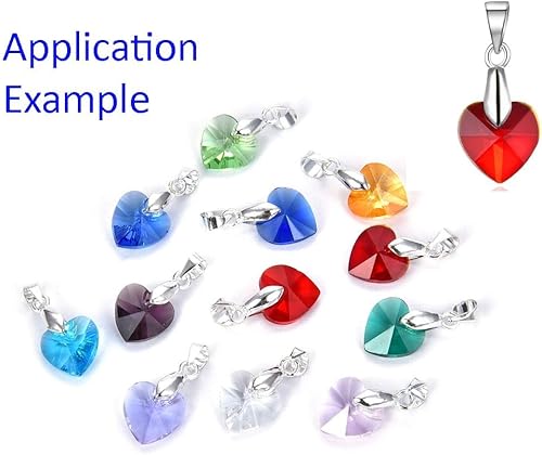 Miniatura 7 de 50 cuentas colgantes de cristal de corazón de 0.394 pulgadas (0.394 in), cuentas sueltas de piedra natal amarilla de topacio de noviembre para